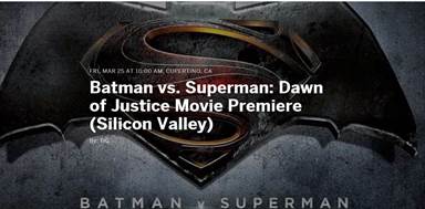 Batman v Superman: Dawn of Justice Movie Premiere - SF